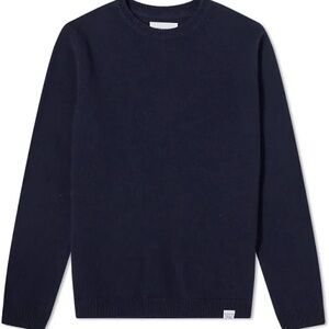 NORSE PROJECTS Sigfred Crew Neck Navy Wool Sweater